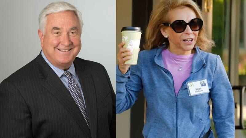 Tim Dove and Shari Redstone